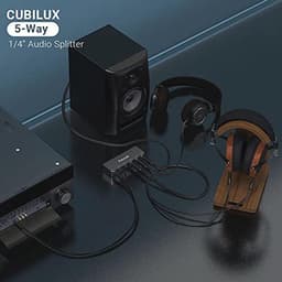 Hoofdtelefoon Splitter Box 6,35 mm - 1/4” Stereo Multi Audio Verdeler voor Gitaar, Studio Opname en Live Performances — thumbnail 4