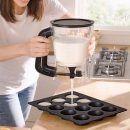 Beslagdispenser, beslagtrechter, cupcake handdispenser, maatbeker, bakgereedschap — thumbnail 2
