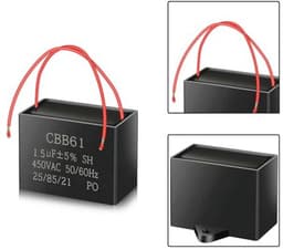 Aanloopcondensator voor AC motor 1,5uF 450V voor ventilatoren (3 stuks) — thumbnail 2