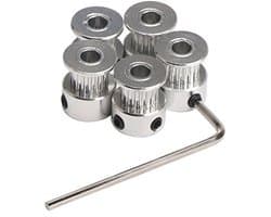 Aluminium GT2 Tandriemschijven 16 Tanden voor 3D-printer - 5 Stuks