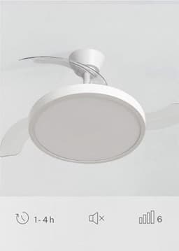 Plafondventilator met licht en afstandsbediening, WiFi en timer, 108 cm, 6 snelheden, intrekbare vleugels — thumbnail 5