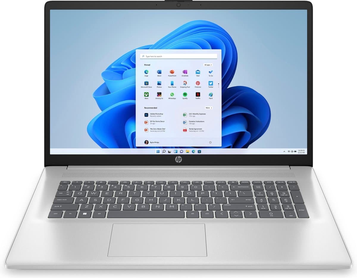 HP 17-cp3618nd AMD Ryzen™ 7 7730U Laptop 43,9 cm (17.3") Full HD 16 GB DDR4-SDRAM 1 TB SSD Wi-Fi 6 (802.11ax) Windows 11 Home Zilver — afbeelding 1