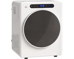 HOMCOM Laundry Dryer Edelstahl, ABS 49L x 43B x 61H cm Weiß