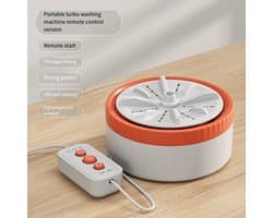 Mini wasmachine, draagbaar, USB, roterende turbine, ultrasone vaatwasser Geschikt voor fruit, Geschikt voor kleding, thuis, keuken, op reis, met afstandsbediening