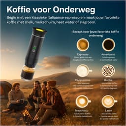Draagbaar Koffiezetapparaat voor Onderweg van MMOBIEL - 12 Volt Portable Koffiemaker Camping- Oplaadbaar USB-C - Koffiecups & Gemalen Koffie Espresso - Lungo - Nespresso - Camping Gadget — thumbnail 3