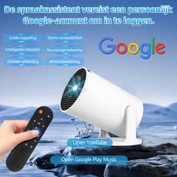 Mini Beamer - Mini 4K Projector Draagbare Videoprojector - Android 11 - WiFi 6 en Bluetooth 5.4 - 180° Draaibaar - 1080P Full HD - Voor Telefoon PC en Home Cinema — thumbnail 5