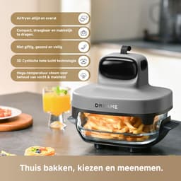 Dreame Tasti™ Airfryer - 5-in-1 Glazen Heteluchtfriteuse - 2,5L & 4,5L - PFAS-vrij — thumbnail 7