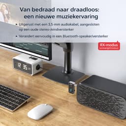 Bluetooth Transmitter & Receiver 5.4 – Handsfree Bellen, Muziek Streamen & AUX Adapter – 2 in 1 Draadloze Audio – Bluetooth Ontvanger — thumbnail 2