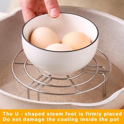 Ronde Kookstand - Roestvrijstalen Grate Kookstand - Ronde Grill - Stoomrek - Koelrooster - Topstand - Roestvrijstalen Stoominzet - Airfryer Accessoires voor Pannen - Bakken en Koken — thumbnail 3