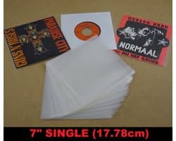 50 Stuks Single Hoezen (7", 45 toeren) glashelder - hoezen singles, outer sleeves, buiten hoes, platenhoezen, hoesjes, transparant, vinyl platen, singeltjes, buitenhoezen, sleeve, beschermhoezen, buitenhoes, beschermhoes, plastic, 45t, 7 inch