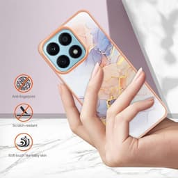 Cosensi - Hoesje voor Smartphone 4G met Elegant Marmer Wit Patroon - Schokbestendig en Flexibel - Siliconen Rubber TPU Bumper Cover Skin Case. — thumbnail 4