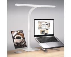 Ibenzoa® LED Bureaulamp met Flexibele Arm en Zes Kleurinstellingen voor Oogbescherming
