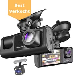 JML Dashcam V3 – Dashcam voor auto - Voor-Achter- en Binnencamera – 2K QHD – Nachtzicht – Parkeerbeveiliging – Loop recording — thumbnail 1