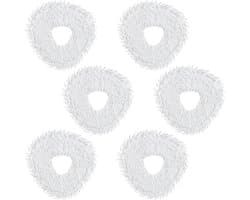 6 stuks dweilpads - geschikt voor Narwal Freo - Freo Pro - Freo X Ultra - Z Ultra - Freo Z 10 - Freo X10 Pro - J3 - J4 - J4 lite - robotstofzuigers - wasbaar en herbruikbaar - wit
