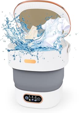 Mini Wasmachine met Centrifuge - Voor Kleine Wasgoed - Meerdere Programma's - — thumbnail 1