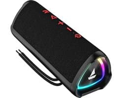 Bluetooth-luidspreker met 12 W geluid, RGB LED's, IPX5 en 12 uur afspeeltijd