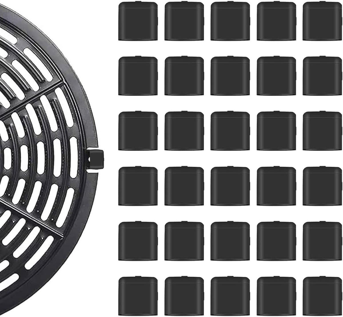 30 Rubberen Bumpers voor Airfryer - Anti-kras Beschermhoezen voor Heteluchtfriteuse — afbeelding 1