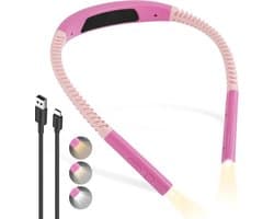 Oplaadbare LED-nekleeslamp met timer en 3 kleuren