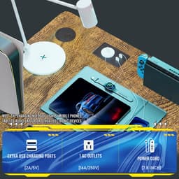 COMHOMA - Schrijftafel met Plank - Hoekbureau met USB en Stopcontact - 120 cm — thumbnail 4