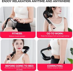 Massagepistool - massagegun - massage - massage apparaat - massage gun - Rug- en wervelkolommassage - Met 4 verwisselbare massagekoppen - Instelbare snelheid - Spierontspanning — thumbnail 4