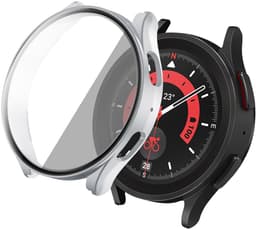 Screen protector - Geschikt voor Samsung Galaxy Watch 5 - 40 mm - Full Cover Hard Case / Beschermend Hoesje - Zilver — thumbnail 1