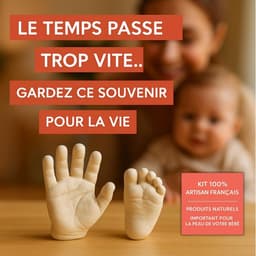 Vormset voor baby's - Handafdrukken en Voetafdrukken Set - Herbruikbare Containers - Perfect Kraamcadeau — thumbnail 2