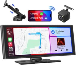 RC06 Geschikt voor CarPlay Scherm 10.26 Inch – Geschikt voor Android Auto Scherm – Navigatiesysteem Auto – Apple CarPlay & Android Auto - Auto Scherm – Universeel – Touchscreen & HD Achteruitrijcamera - bluetooth & wifi – Zwart — thumbnail 1