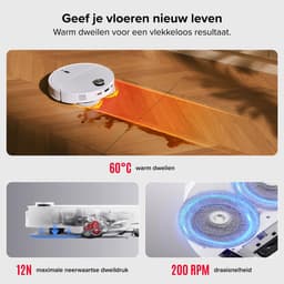 Roborock Qrevo Curv 2 Pro-Robotstofzuiger Met Dweilfunctie-25.000 Pa-7,98 cm Ultraslank Ontwerp-Dweilen met warm water-Reactieve AI-Obstakelherkenning-100℃ Heetwaterwas-Zelfreinigend-Automatische droging-Slimme spraakassistent — thumbnail 7