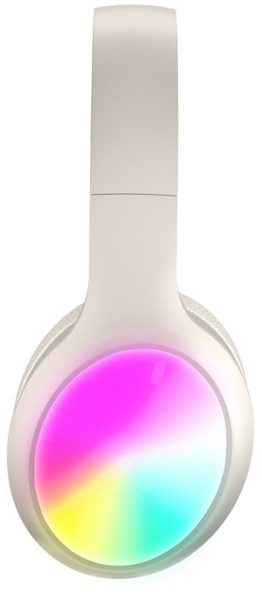 Volkano Auro LED Wireless Over-Ear Headphones – Bluetooth 5.3, 40mm Deep-Bass Drivers, 25h Battery & Foldable Design Wit — afbeelding 1