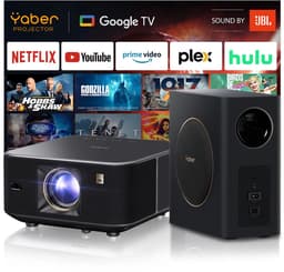 Yaber K3 Pro Beamer – 1600 ANSI Lumen – Full HD 1080p – Sound by JBL – Audio by Dolby – Inclusief Subwoofer – Automatische Focus & Keystone – Smart Beamer met Google TV – Dual-Band Wi-Fi & Bluetooth — thumbnail 5