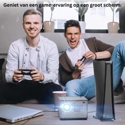 Mini Beamer - Film Projector met Bluetooth - Draagbare Beamer - 4K Kwaliteit - Grijs en zwart — thumbnail 3