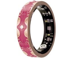 WizBay Premium Select® Bohemian Smart Ring - Rose Red - Hartslag, Slaap en Zuurstofmeting - Activiteitstracker - Maat 8