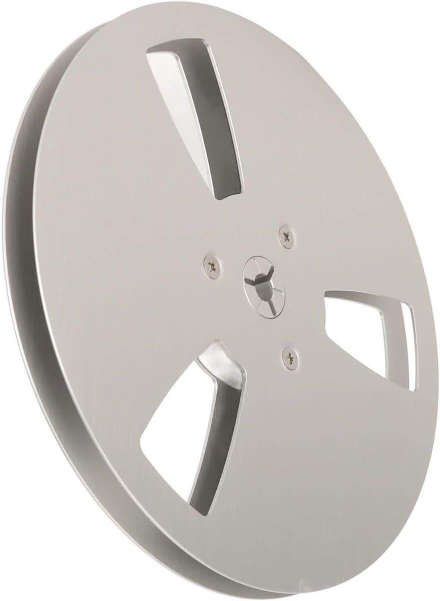 Jhubers Goods - Lege Opname Reel Universeel Geschikt voor Audio Tape - 7 Inch 1/4 Lege Reel - Universeel Compatibel met Opnameapparatuur - Aluminium - Herbruikbaar - Zilverkleurig - Opname Reel voor Bandopnames — afbeelding 1