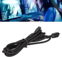 Jhubers Goods - Hoofdtelefoonkabel - Vervanging voor Gamingheadset - Geluidskabel - Compatibel met Arctis 3 5 7 Pro - Hoofdtelefoonkabel 1,5 M - Gamingheadset-geluidskabel - Geschikt voor Steelseries - Zwart — thumbnail 4