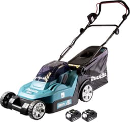 Makita DLM 432 F2 accu grasmaaier 36 V ( 2x 18 V ) 43 cm borstelloos + 2x accu 3.0 Ah - zonder lader — thumbnail 2