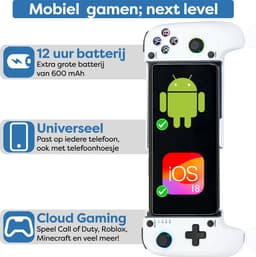 Draadloze Telefoon Controller geschikt voor Nintendo Switch, iPhone, Android, Cloud Streaming (PS5, Xbox Game Pass) - Bluetooth BackBone Draadloos - Turbo + Macro Knoppen - Accessoires — thumbnail 5