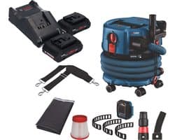 Bosch GAS 18V-12 MC Professionele snoerloze stofzuiger BITURBO Brushless + 2x ProCore accu 4.0 Ah + lader + accessoires