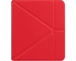 Hoesje Geschikt voor Kobo Libra Colour Hoes Book Case Trifold - Hoes Geschikt voor Kobo Libra Colour Hoesje Book Cover - Rood