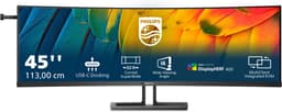 Philips gebogen bedrijfsmonitor 45B1U6900C/00, 44,5 inch, 5120x1440, 32:9, 450 cd/m², 4 ms, HDMI, DisplayPort, USB, audio-uitgang — thumbnail 1