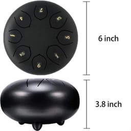 Regentrommel Chakra - 6-inch Stalen Tongtrommel - 8 noten - Meditatieve Regen Drum voor Yoga & Relaxatie — thumbnail 5