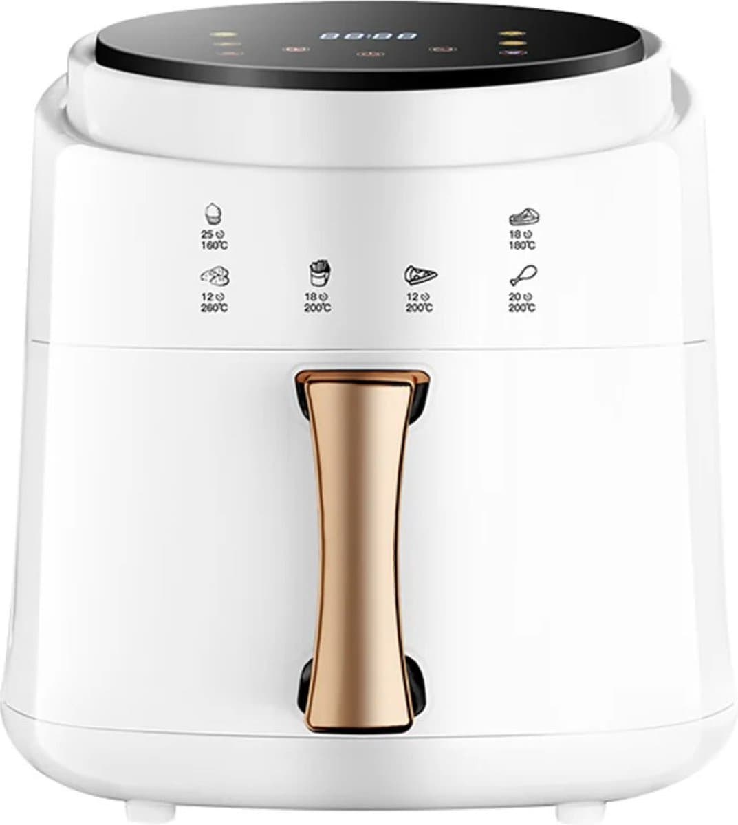 Jemaison® Airfryer 8 liter - Touchscreen - Heteluchtfriteuse - Bakken zonder olie - Airfryers - Airfryer xxl - Wit - 33x33x31 cm — afbeelding 1