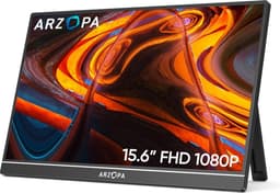 Arzopa Portable Monitor – A1 Kickstand - Portable USB-C Monitor - Ultradun - Speakers - 15.6 inch — thumbnail 1