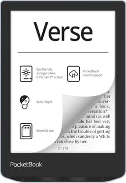 Verse - E reader - E-Ink Carta HD - 6inch - 8GB - 758 × 1024 - Wifi - Touchscreen - Smartlight - ondersteuning 25 formaten - 182g - 42 Taalcombinaties - — thumbnail 1