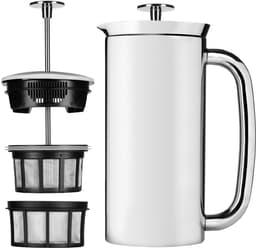 ESPRO - P7 French Press - Dubbelwandige Koffiemaker uit Gepolijst Roestvrij Staal - 946ml - met dubbele Micro-Filter - Houdt je koffie langer heet - perfect voor thuis en op reis — thumbnail 1