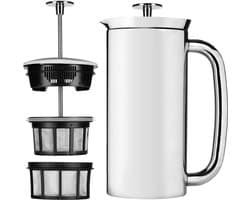 ESPRO - P7 French Press - Dubbelwandige Koffiemaker uit Gepolijst Roestvrij Staal - 946ml - met dubbele Micro-Filter - Houdt je koffie langer heet - perfect voor thuis en op reis
