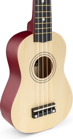 Ukelele set - MAX UKEY - 21 inch Ukulele van hout - Kindergitaar en gitaar voor volwassenen - incl. Ukelele tas, plectrums en stemapparaat - Naturel — thumbnail 2