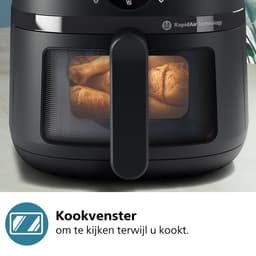 Philips 2000 Series Airfryer - NA220/00 - Kijkvenster - RapidAir - 4.2L - Tot 4 Personen - Zwart — thumbnail 7