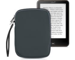 kwmobile Beschermhoes voor eReader - Neopreen Tas Cover Beschermhoes Grijs - 17 x 12 x 2 cm binnenafmetingen