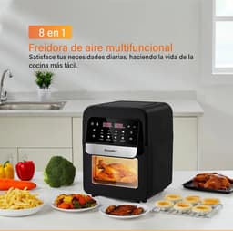 Biolomix - 7L - Airfryers - 8 in 1 - Multifunctionele Elektrische Oven - 1400 Watt - Led Touchscreen - Met Venster - Air Fryer - RVS — thumbnail 5