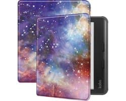 Hoes Geschikt voor Kobo Libra Colour - E-reader Hoesje Bescherm Hoesje Case Sleep Cover - Hoes Geschikt voor Kobo Libra Colour Hoesje - Galaxy